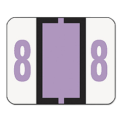 Smead Numerical End Tab File Folder Labels, 8, 1 x 1.25, White, 500/Roll (67378)