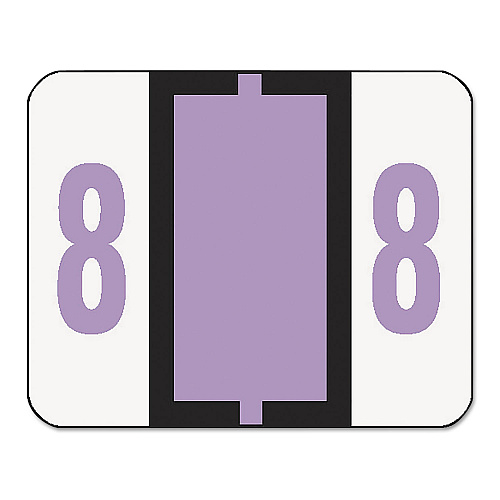 Smead Numerical End Tab File Folder Labels, 8, 1 x 1.25, White, 500/Roll (67378)
