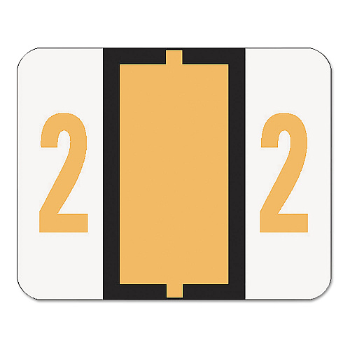 Smead Numerical End Tab File Folder Labels, 2, 1 x 1.25, White, 500/Roll (67372)
