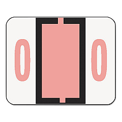 Smead Numerical End Tab File Folder Labels, 0, 1 x 1.25, White, 500/Roll (67370)