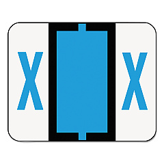 Smead A-Z Color-Coded End Tab Filing Labels, X, 1 x 1.25, White, 500/Roll (67094)