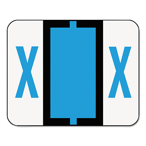 Smead A-Z Color-Coded End Tab Filing Labels, X, 1 x 1.25, White, 500/Roll (67094)