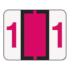 Smead Numerical End Tab File Folder Labels, 1, 1 x 1.25, White, 500/Roll (67371)