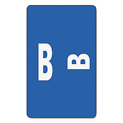 Smead AlphaZ Color-Coded Second Letter Alphabetical Labels, B, 1 x 1.63, Dark Blue, 10/Sheet, 10 Sheets/Pack (67172)