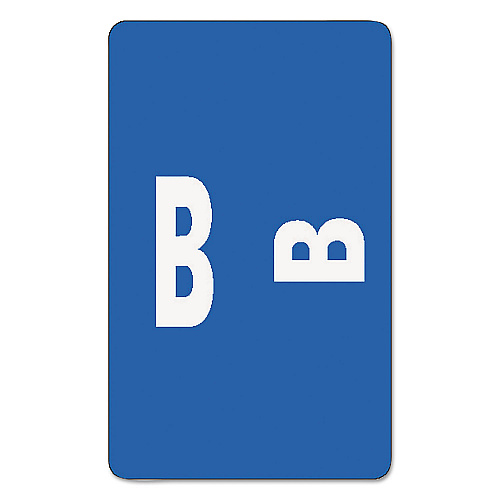 Smead AlphaZ Color-Coded Second Letter Alphabetical Labels, B, 1 x 1.63, Dark Blue, 10/Sheet, 10 Sheets/Pack (67172)