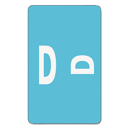 Smead AlphaZ Color-Coded Second Letter Alphabetical Labels, D, 1 x 1.63, Light Blue, 10/Sheet, 10 Sheets/Pack (67174)