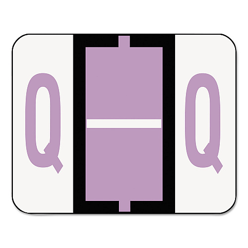 Smead A-Z Color-Coded End Tab Filing Labels, Q, 1 x 1.25, White, 500/Roll (67087)