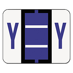 Smead A-Z Color-Coded End Tab Filing Labels, Y, 1 x 1.25, White, 500/Roll (67095)