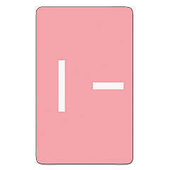 Smead AlphaZ Color-Coded Second Letter Alphabetical Labels, I, 1 x 1.63, Pink, 10/Sheet, 10 Sheets/Pack (67179)