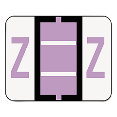 Smead A-Z Color-Coded End Tab Filing Labels, Z, 1 x 1.25, White, 500/Roll (67096)