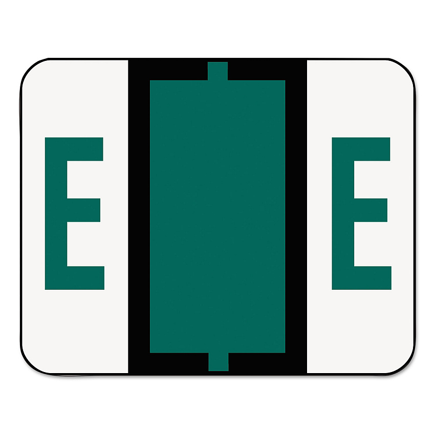 Smead A-Z Color-Coded End Tab Filing Labels, E, 1 x 1.25, White, 500/Roll (67075)