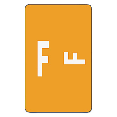 Smead AlphaZ Color-Coded Second Letter Alphabetical Labels, F, 1 x 1.63, Orange, 10/Sheet, 10 Sheets/Pack (67176)