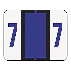 Smead Numerical End Tab File Folder Labels, 7, 1 x 1.25, White, 500/Roll (67377)