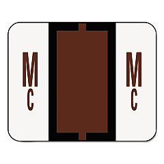 Smead A-Z Color-Coded End Tab Filing Labels, Mc, 1 x 1.25, White, 500/Roll (67097)