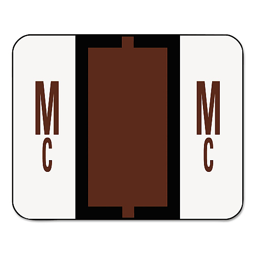 Smead A-Z Color-Coded End Tab Filing Labels, Mc, 1 x 1.25, White, 500/Roll (67097)
