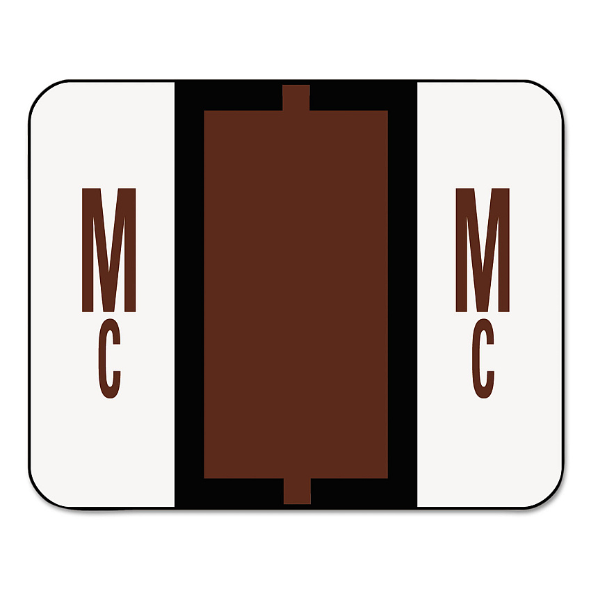Smead A-Z Color-Coded End Tab Filing Labels, Mc, 1 x 1.25, White, 500/Roll (67097)