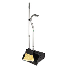 Unger Telescopic Ergo Dust Pan with Broom, 12w x 45h, Metal, Gray/Silver (EDTBG)
