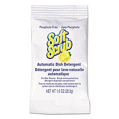 Soft Scrub Automatic Dish Detergent, Lemon Scent, Powder, 1 oz. Packet, 200/Carton (10006)