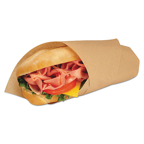 Bagcraft EcoCraft Grease-Resistant Paper Wraps and Liners, Natural, 14 x 14, 1,000/Box, 4 Boxes/Carton (300899)