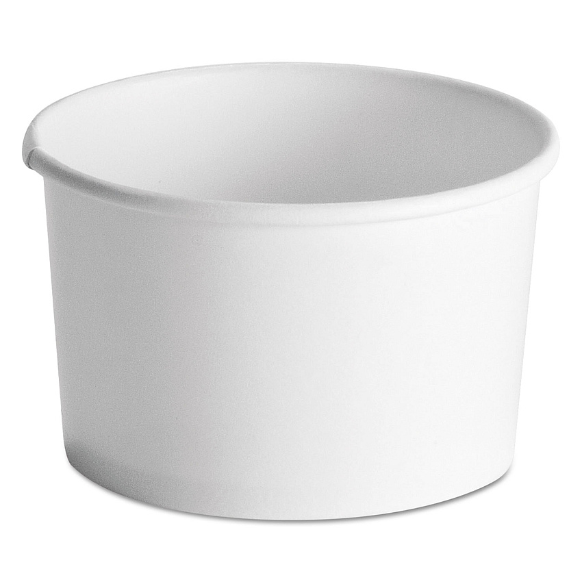 Chinet Squat Paper Food Container, Streetside Design, 8-10 oz, White, 50/Pack, 20/Carton (71037)