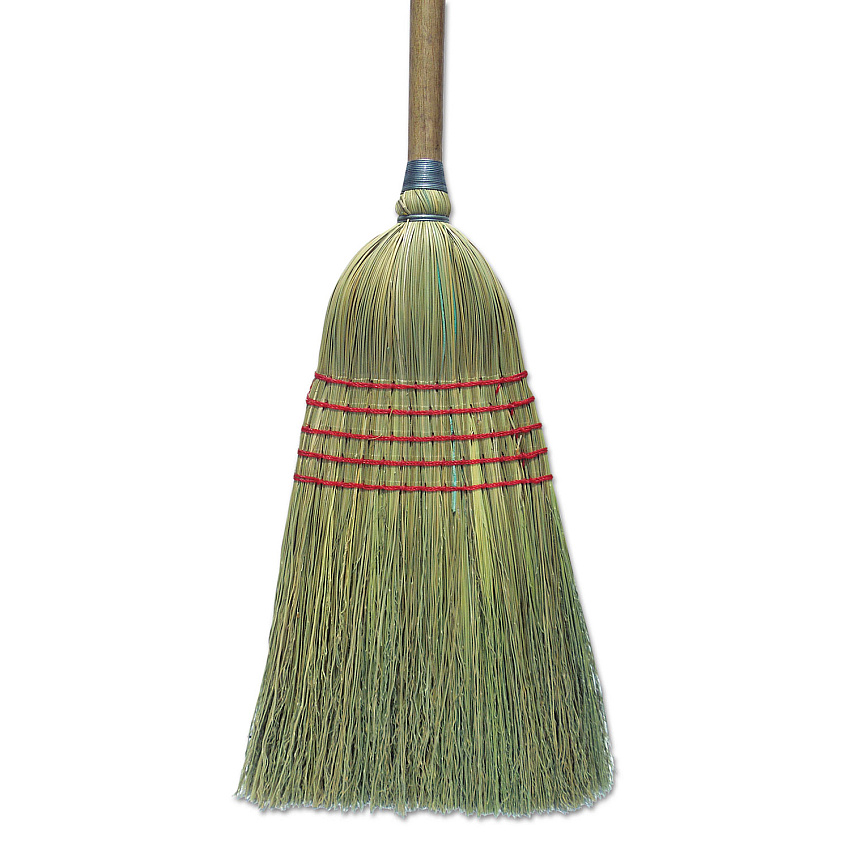 Boardwalk Corn Broom, Corn Bristles, 56" Overall Length, Natural, 6/Carton (BWKBR10003)