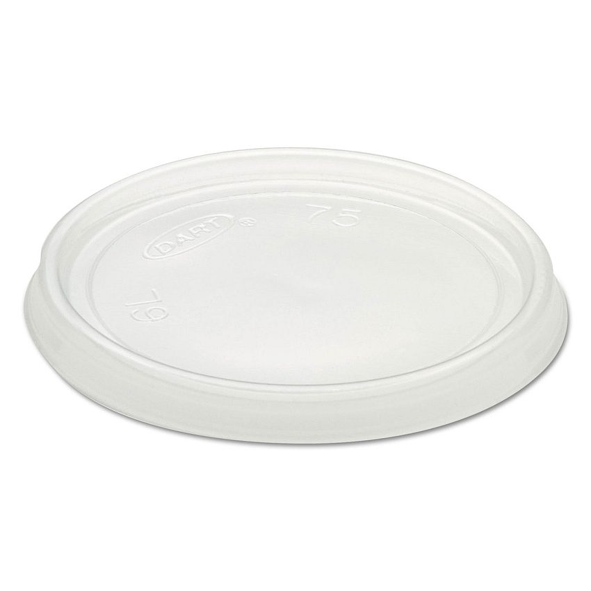 Dart Non-Vented Container Lids, Clear, Plastic, 100/Pack, 10 Packs/Carton (6CLR)