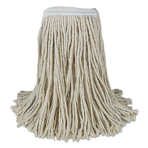 Boardwalk Banded Cotton Mop Heads, Cut-End, 20oz, White, 12/Carton (BWKCM20020)