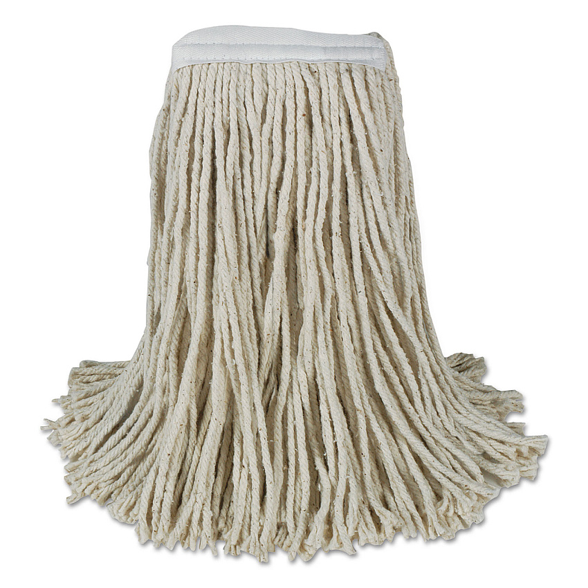 Boardwalk Banded Cotton Mop Heads, Cut-End, 20oz, White, 12/Carton (BWKCM20020)