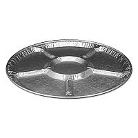 HFA Aluminum Lazy Susan, 6 Compartments, 18" Diameter x 0.94"h, 25/Carton (4018100)
