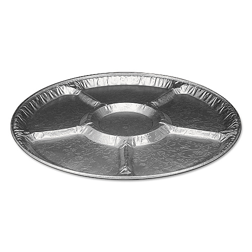 HFA Aluminum Lazy Susan, 6 Compartments, 18" Diameter x 0.94"h, 25/Carton (4018100)