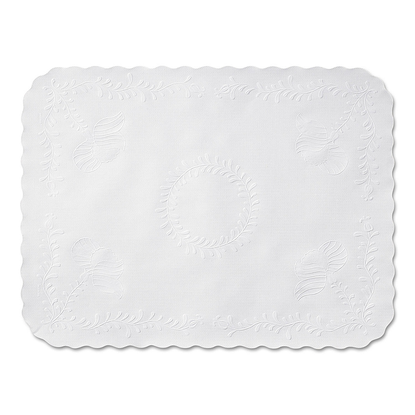 Hoffmaster Scalloped Edge Traymat, Bond Paper, White, 16.63 x 12.75, 1,000/Carton (TC8704471)