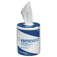 Kimtech SCOTTPURE Critical Task, Center-Pull Roll Jr., 7 x 7, White, 225/Roll, 6/Carton (06193)
