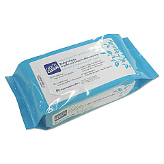 Sani Professional Nice 'n Clean Baby Wipes, 6.6 x 7.9, Unscented, White, 80/Pack, 12 Packs/Carton (A630FW)