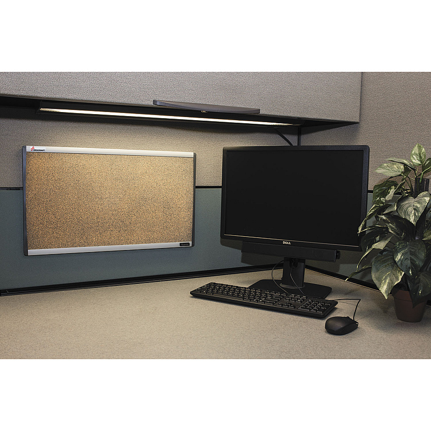 AbilityOne 7195016222141 SKILCRAFT Quartet Cubicle Cork Board, 24 x 14, Aluminum Frame