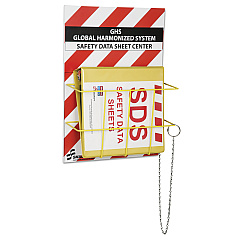 AbilityOne 7510016236845, SKILCRAFT Global Harmonized System Safety Data Sheet Center, 24w x 6d x 18h, Red/Yellow