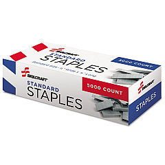 AbilityOne 7510002729662 SKILCRAFT Staples, 0.5" Crown, Steel, 5,000/Box