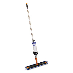 Pace 60 High Impact Cleaning Tool, 24" Wide Microfiber Head, 60" Silver/black/red Aluminum/plastic Handle