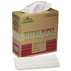 AbilityOne 7920015122413, SKILCRAFT, Tuffall Wipes, 9.75 x 16.75, White, 100/Box