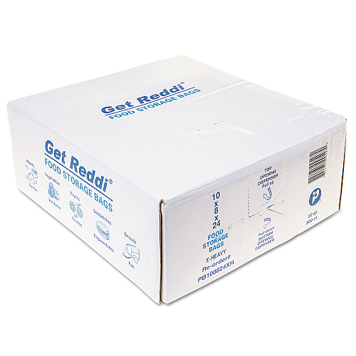 Inteplast Group Food Bags, 22 qt, 1.2 mil, 10" x 24", Clear, 500/Carton (PB100824XH)
