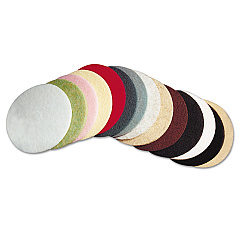 AbilityOne 7910015012973 SKILCRAFT Spray Buffer Floor Pads, 20" Diameter, Red, 5/Box