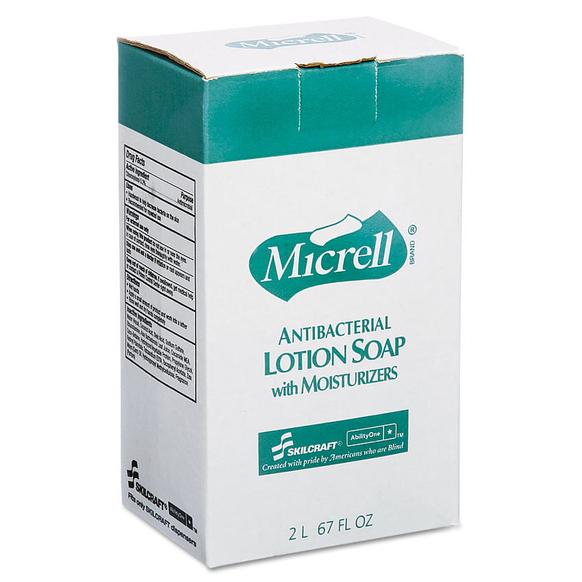AbilityOne 8520015220831, SKILCRAFT, GOJO Antibacterial Lotion Soap, Unscented, 2,000 mL, 4/Box