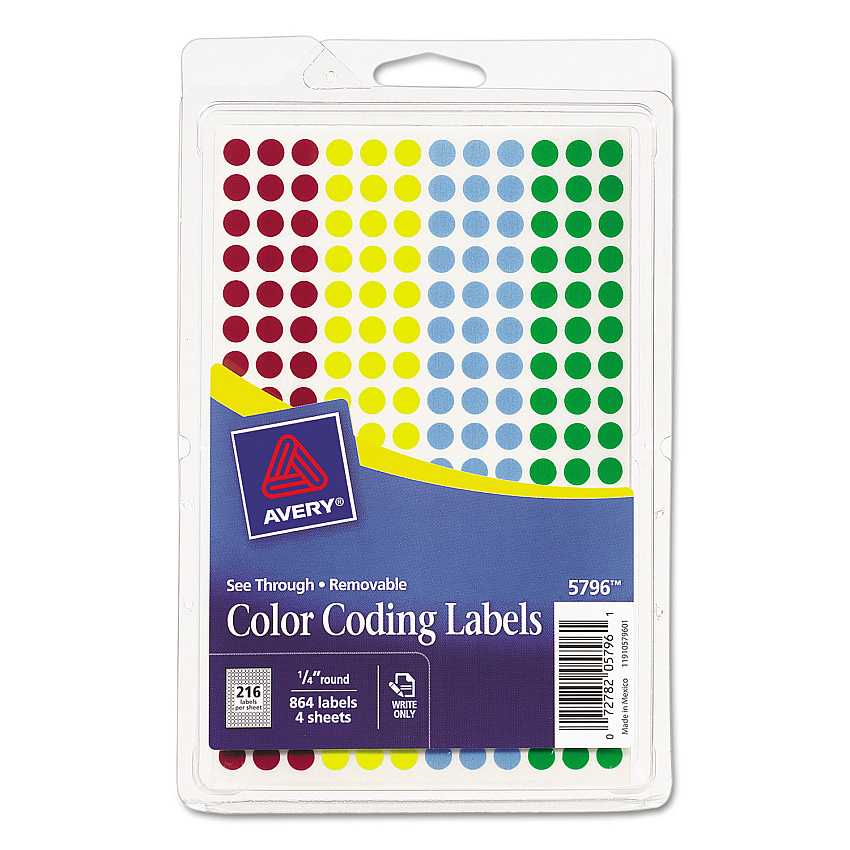 Avery 05796 Color Coding Labels