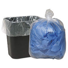 Classic Clear Linear Low-Density Can Liners, 16 gal, 0.6 mil, 24" x 33", Clear, 500/Carton (243115C)