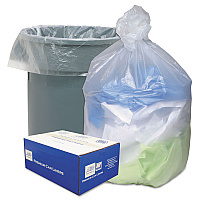 Ultra Plus Can Liners, 45 gal, 12 microns, 40" x 48", Natural, 250/Carton (HD404812N)
