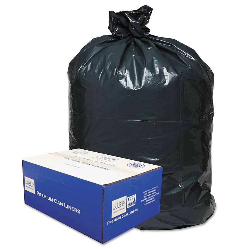 Classic Linear Low-Density Can Liners, 30 gal, 0.71 mil, 30" x 36", Black, 250/Carton (303618B)