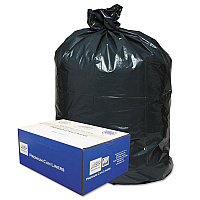 Classic Linear Low-Density Can Liners, 33 gal, 0.63 mil, 33" x 39", Black, 250/Carton (333916B)