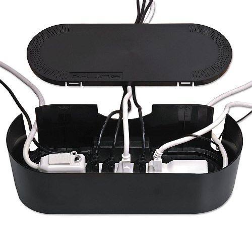 D-Line Large Cable Tidy Units, 16.5" x 6.5" x 5.25", Black (CTULGEB)