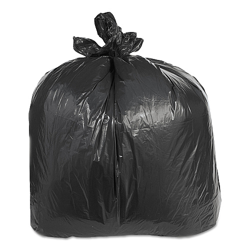 Trinity Plastics Low-Density Can Liners, 60 gal, 2.4 mil, 38" x 58", Black, 100/Carton (ML3858XH)