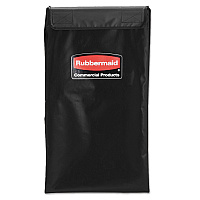 Rubbermaid Commercial Collapsible X-Cart Replacement Bag, 4 Bushel, 220 Lbs, Vinyl, Black (1881782)