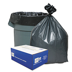 Platinum Plus Can Liners, 30 gal, 1.35 mil, 30" x 36", Gray, 100/Carton (PLA3770)